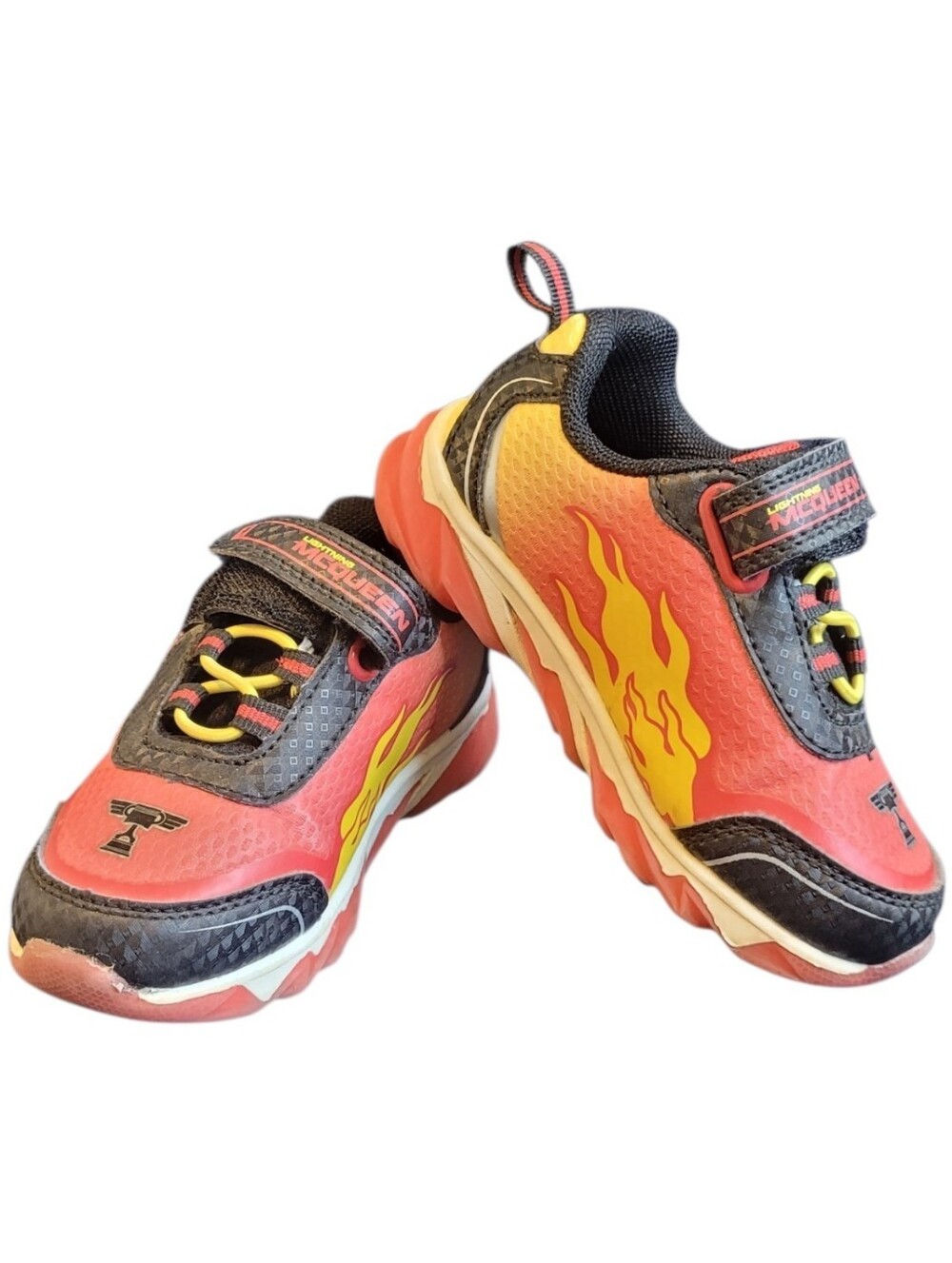 Disney Pixar Toddler Size 8 Light Up Cars Lightning McQueen Sneaker Shoes